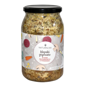 Klopsiki gryczane w sosie pieczarkowym z tymiankiem